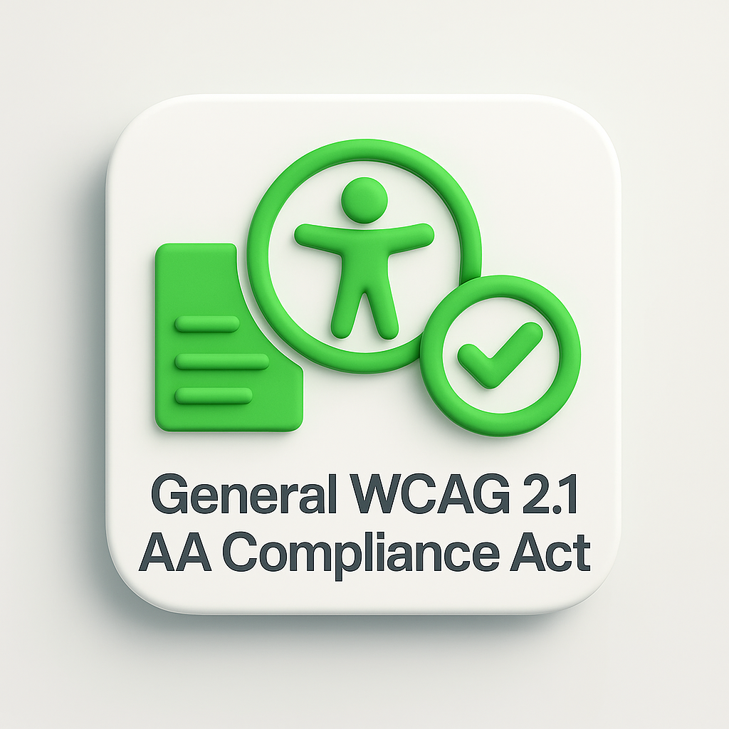 General WCAG 2.1 AA Compliance Act